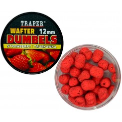 Бойлы Traper Boilies Dumbels Wafter 12 мм/40 г Truskawka (Клубника)